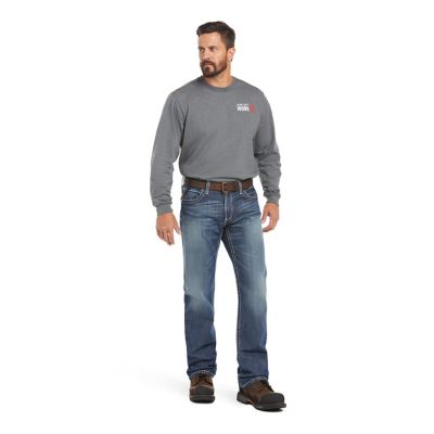 Image showing 0 th Ariat Men's Relaxed Fit Mid-Rise FR M4 Ridgeline Bootcut Jeans