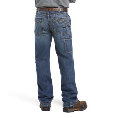 Image showing 1 th Ariat Men's Relaxed Fit Natural-Rise FR M4 Workhorse Bootcut Jeans