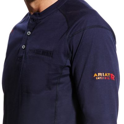 Image showing 2 th Ariat Men's FR Air Henley Long-Sleeve Work Shirt