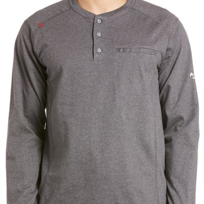 Image showing 1 th Ariat Men's FR Air Henley Long-Sleeve Work Shirt