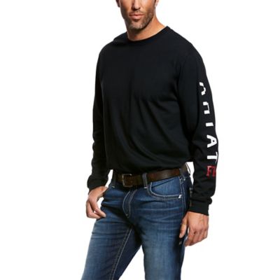 Image showing  Men's FR Logo Long-Sleeve Work T-Shirt