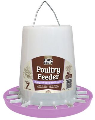 Flock Party 7 lb. Poultry Feeder, Lavender Good job you little feeder you