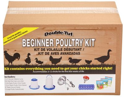Poultry Chicken Starter Kit Double Tuff 250W Red Heat Lamp Bulb 12 Feeding Holes 