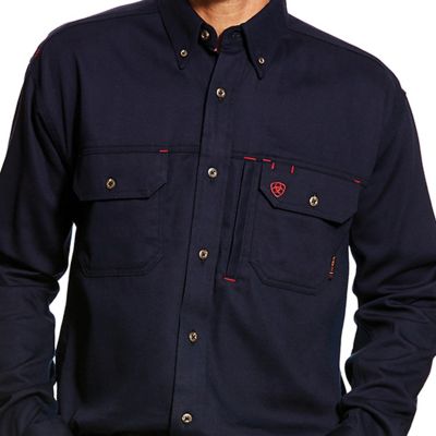 Image showing 4 th Ariat Men's FR Flame-Resistant Solid Vent Long-Sleeve Work Shirt
