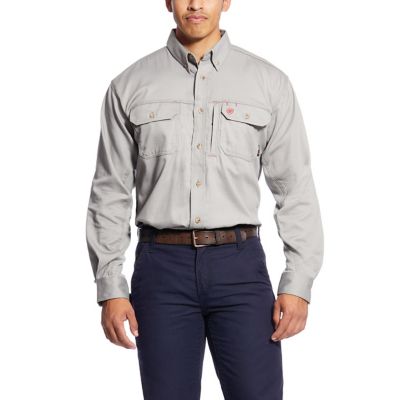 Ariat Men's Long-Sleeve FR Solid Vent Work Shirt