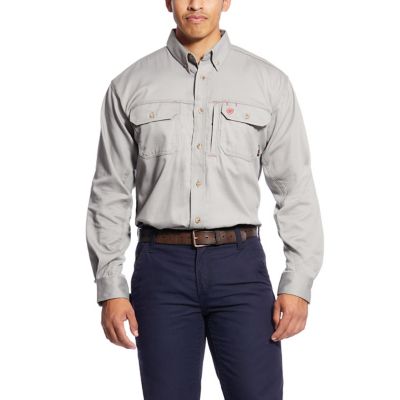 Ariat Men's FR Flame-Resistant Solid Vent Long-Sleeve Work Shirt