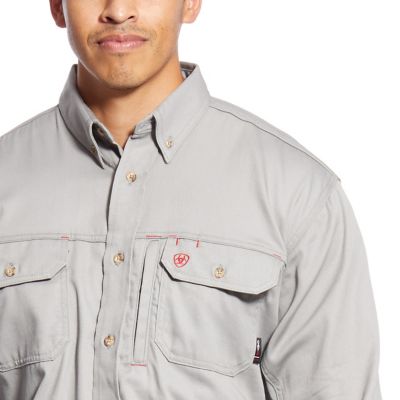 Image showing  Men's FR Flame-Resistant Solid Vent Long-Sleeve Work Shirt
