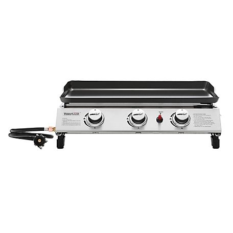 Flat Top Portable Propane Cast Iron Grill Griddle Tabletop for Outdoor  Camping, Tailgating, Outdoor Cooking, Black