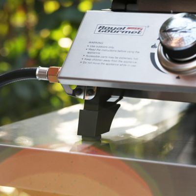 Image showing 7 th Royal Gourmet 3-Burner Propane Gas Portable Outdoor Table Top Griddle Grill with PVC Cover, 26,400 BTU