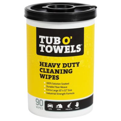 Tub O' Towels Heavy-Duty Cleaning Wipes, 90 ct.