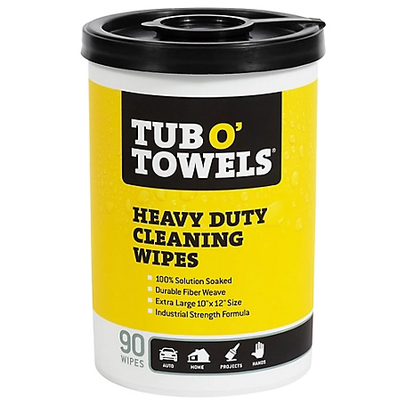 Tub O' Towels Heavy-Duty Cleaning Wipes, 90 ct.