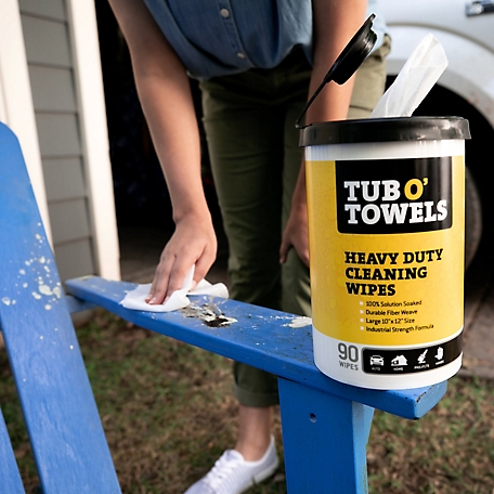Tub O' Towels Heavy Duty Cleaning Wipes: 10 x 12, Multi Surface, 90 Wipes  TW90 - Advance Auto Parts