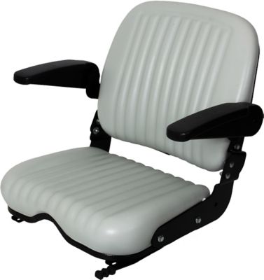 Black Talon High Back Seat with Armrest and Slides, Gray