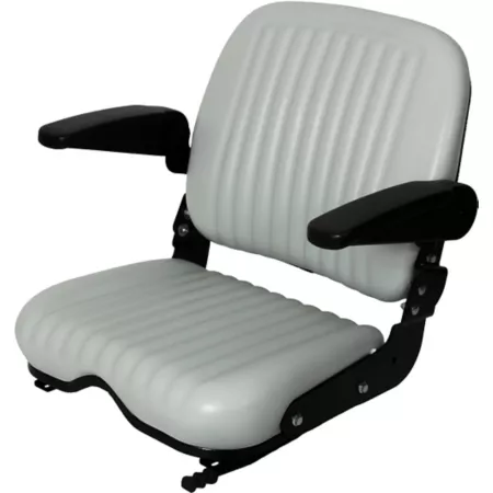 Black Talon High Back Seat with Arms and Slides Gray Mower Accessories