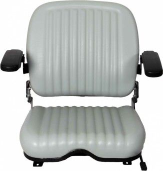 Image showing  High Back Seat with Armrest and Slides, Gray