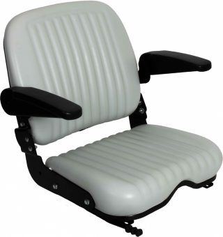 Image showing  High Back Seat with Armrest and Slides, Gray