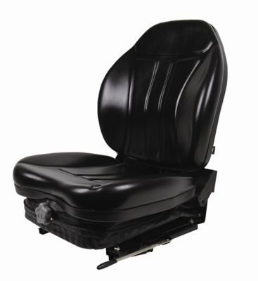 Black Talon High-Back Seat with Integrated Suspension, Black, Vinyl