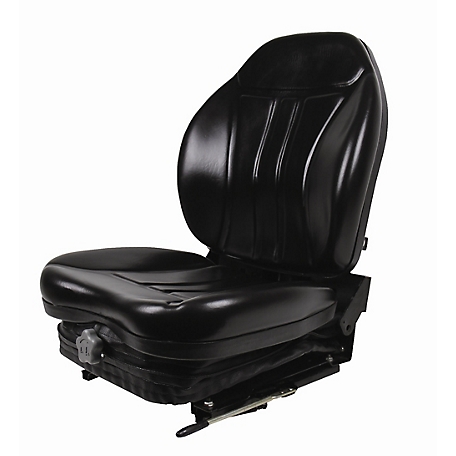 Black Talon High-Back Seat with Integrated Suspension, Black, Vinyl