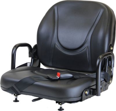 Black Talon 400 Series Fold-Down Seat with Seat Belt, Black, Vinyl