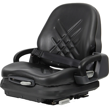 Black Talon Low-Profile Suspension Seat, Black, Vinyl