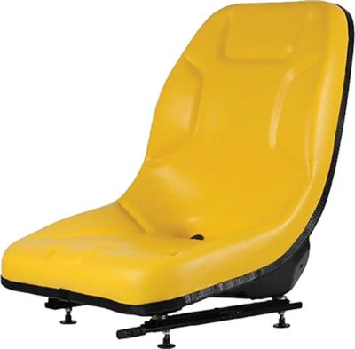 Black Talon Ultra High-Back Seat with Steel Pan Slides, Yellow, Vinyl