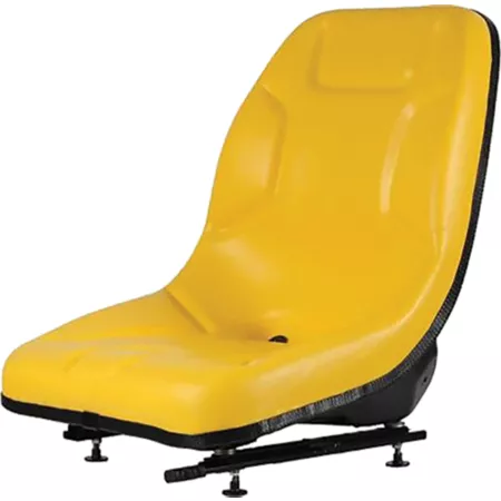 Black Talon Ultra High Back Seat with Steel Glides Yellow Vinyl Mower Engines & Parts