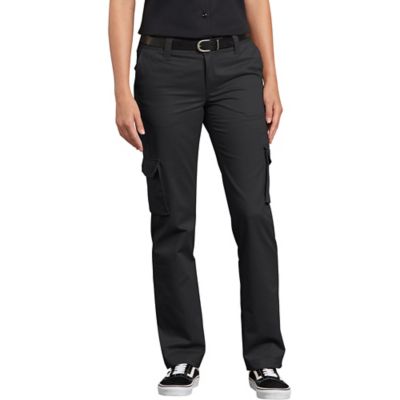 Dickies Women's Relaxed Fit Mid-Rise Stretch Cargo Pants