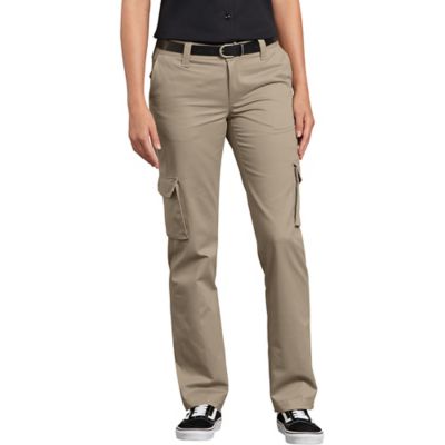 Dickies Women's Relaxed Fit Mid-Rise Stretch Cargo Pants Finally a great cargo short for women
