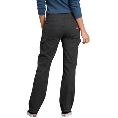 Image showing 1 th Dickies Women's Stretch Fit Mid-Rise Double-Front Duck Carpenter Work Pants
