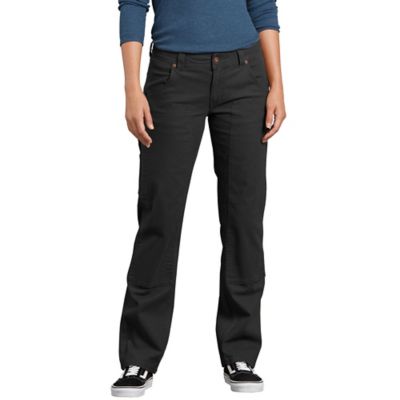 Dickies Women's Stretch Fit Mid-Rise Double-Front Duck Carpenter Work Pants