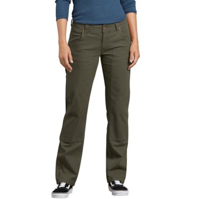 Image showing  Women's Stretch Fit Mid-Rise Double-Front Duck Carpenter Work Pants
