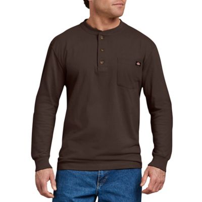 Dickies Long-Sleeve Heavyweight Henley T-Shirt Washed well first two times minimum wrinkles