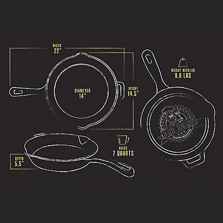 Pit Boss® 14in Cast Iron Deep Skillet with Lid