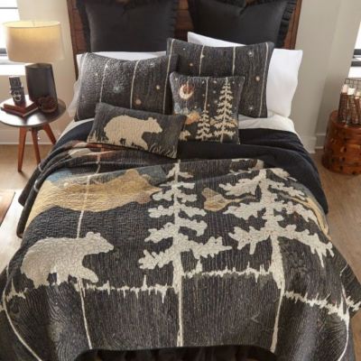 Image showing  Cotton Moonlit Bear Quilted Throw Blanket, 50 in. x 60 in.