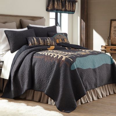Image showing  Moonlit Cabin Quilt, Queen