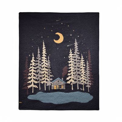 Donna Sharp Cotton Moonlit Cabin Quilted Throw Blanket, 50 in. x 60 in.
