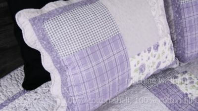 Image showing  Lavender Rose Quilt, Full/Queen