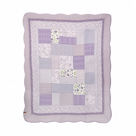 Donna Sharp Cotton Lavender Rose Quilted Throw Blanket, 50 in. x 60 in.