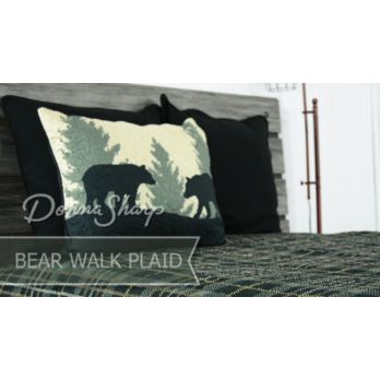 Donna Sharp Bear Walk Plaid Throw Pillow