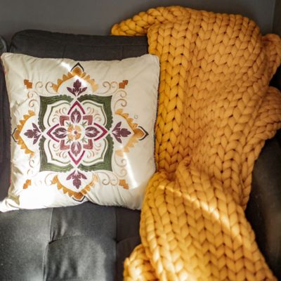 Image showing  Spice Postage Stamp Decor Square Pillow