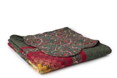 Image showing  Polyester Spice Postage Stamp Quilted Throw Blanket, 50 in. x 60 in.