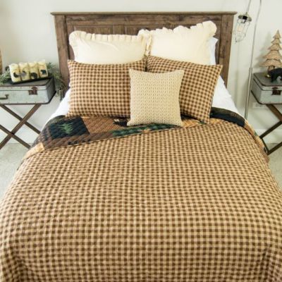Image showing  Brown Bear Cabin Quilt Set, Twin