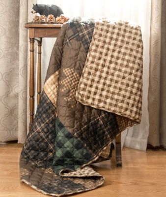 Image showing  Polyester Brown Bear Cabin Quilted Throw Blanket, 50 in. x 60 in.