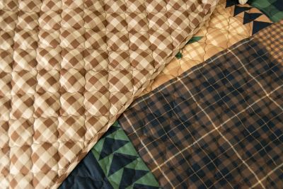 Image showing  Polyester Brown Bear Cabin Quilted Throw Blanket, 50 in. x 60 in.