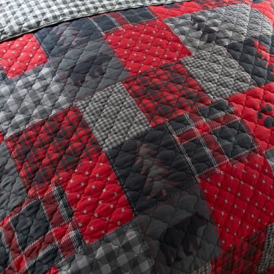 Image showing  Polyester Red Forest Quilted Throw Blanket, 50 in. x 60 in.