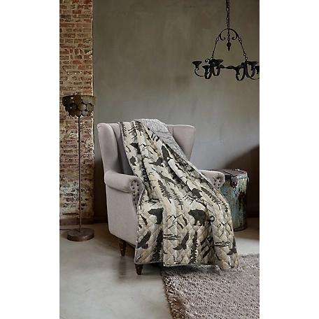 Donna Sharp Polyester Forest Weave Quilted Throw Blanket, 50 in. x 60 in.