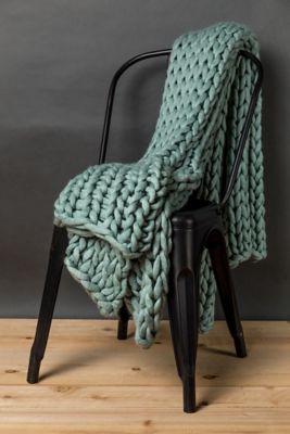 Image showing  Chunky Cable Knit Throw Blanket, 40 in. x 50 in.