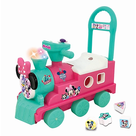 Kiddieland Disney Minnie Mouse Play N' Sort Activity Train Indoor Ride-On Toy