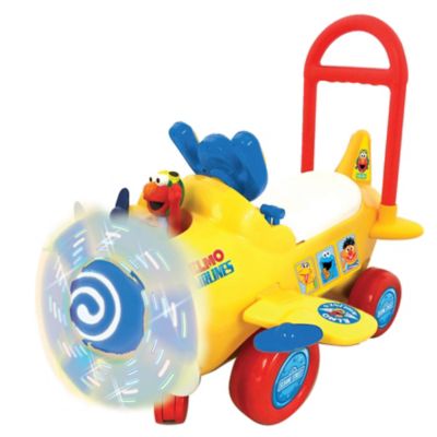 Kiddieland Sesame Street Elmo's Plane Light and Sound Activity Indoor Ride-On Toy