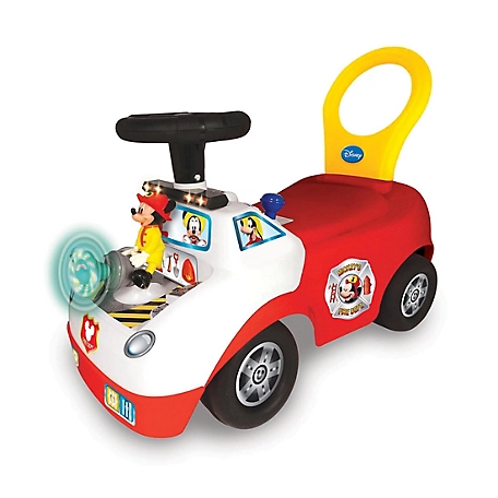 Kiddieland Disney Mickey Mouse Activity Fire Truck Light and Sound Activity Indoor Ride-On Toy